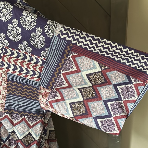 J.Jill organic cotton patterned kimono style top - Picture 2 of 5